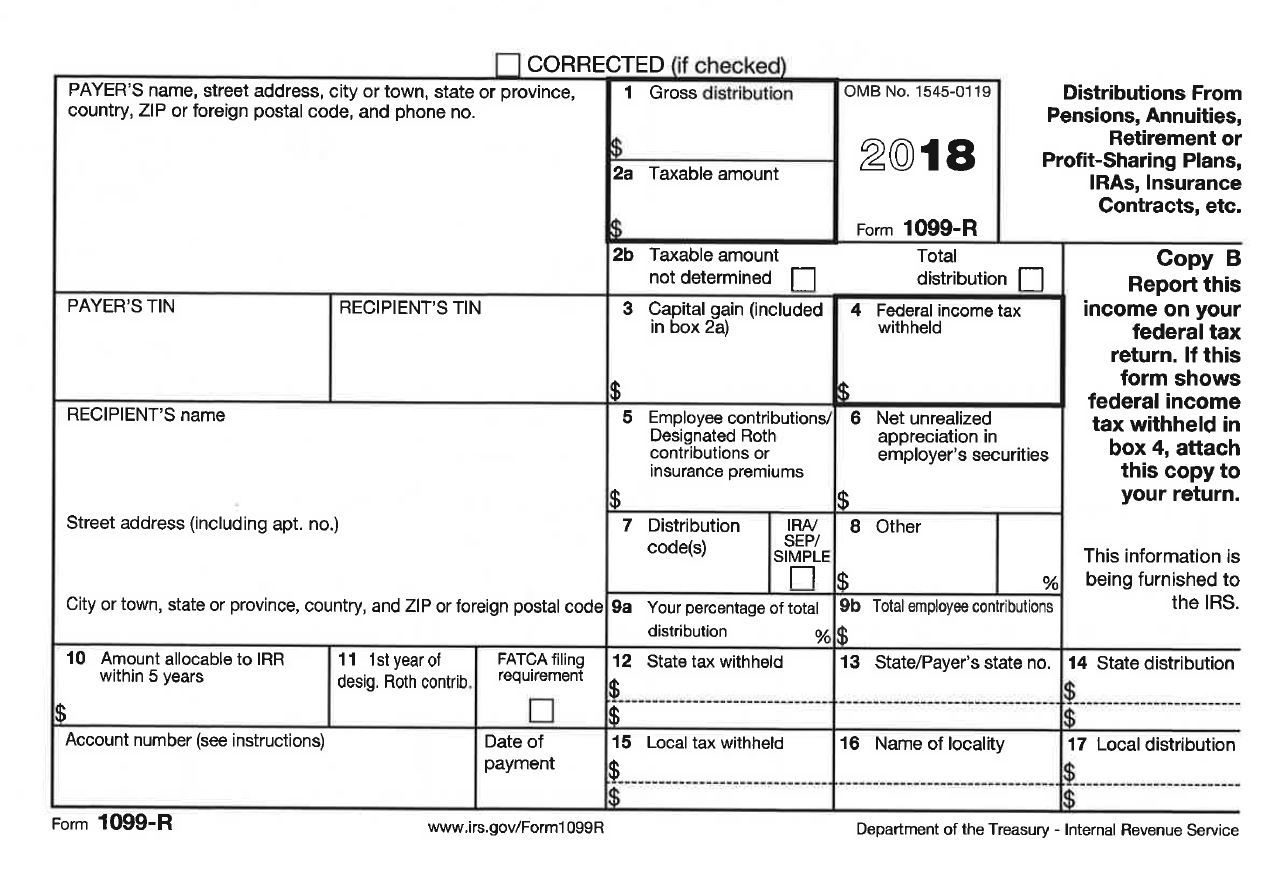 Printable Form It 1099 R Printable Forms Free Online